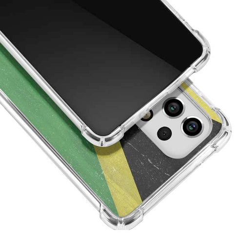 Jamaica Flag Distressed Galaxy A53 5G Clear Case